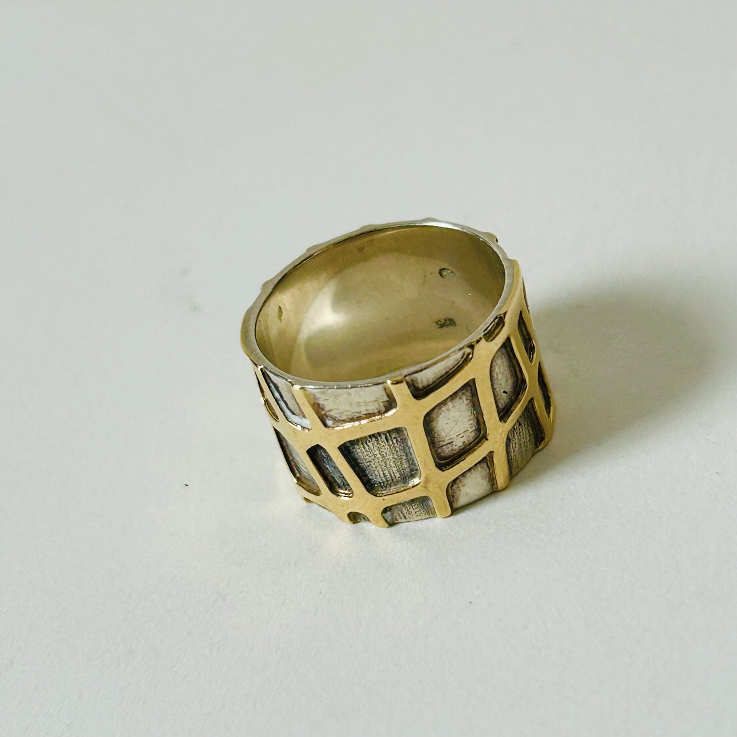 Silver & Gold Abstract Ring