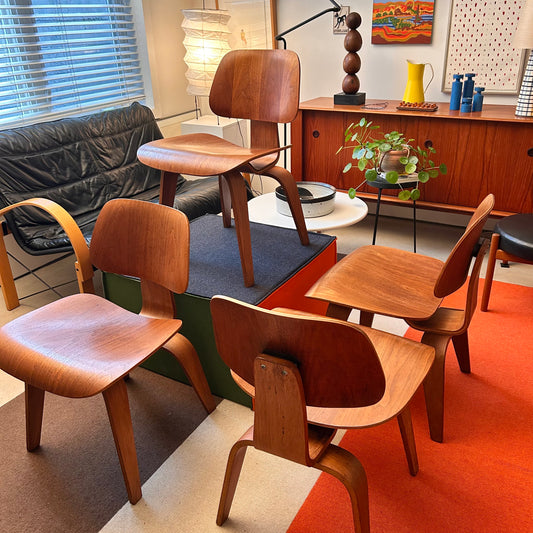 Four 1950s Eames DCW Chairs