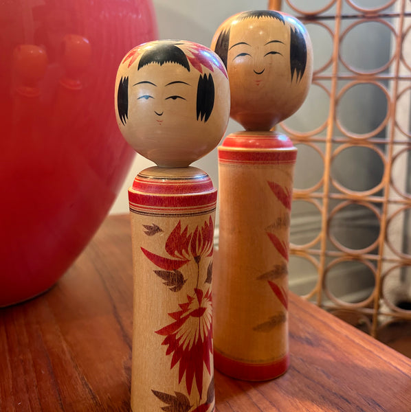 Pair of Kokeshi Dolls