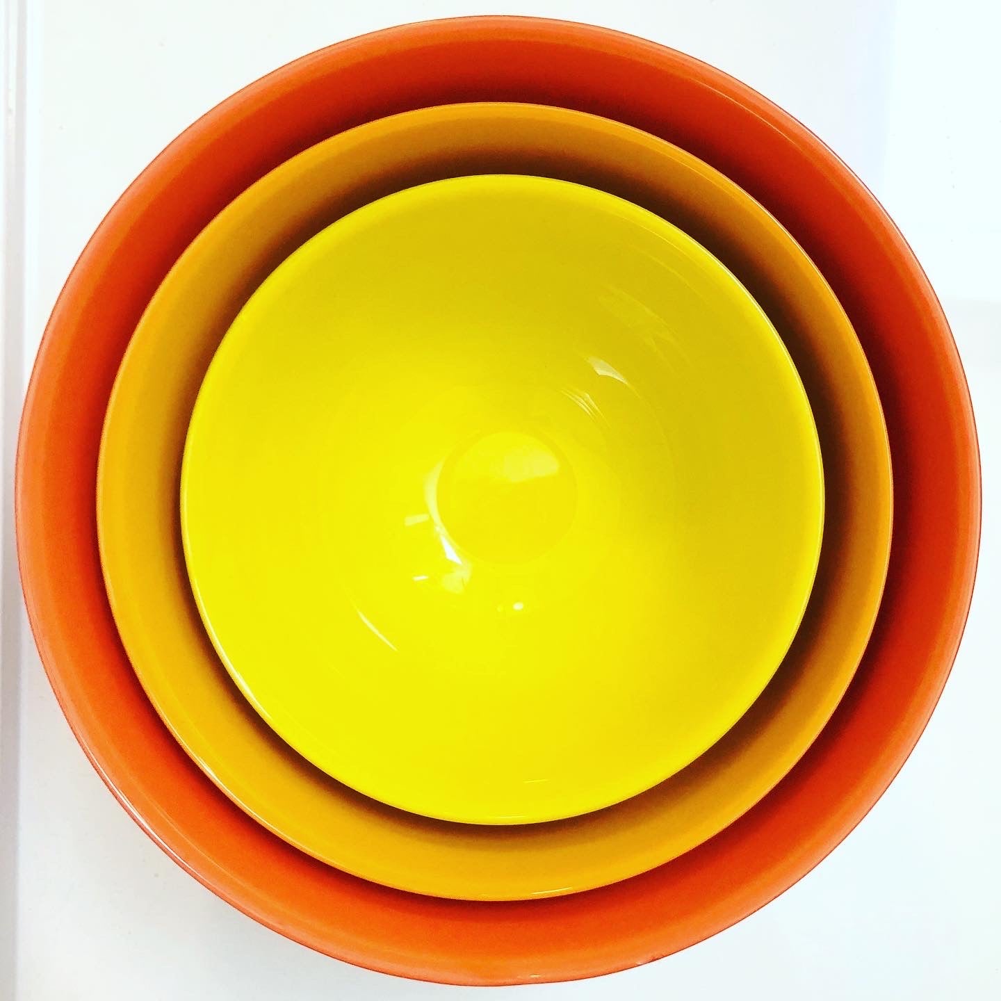 Trio of Colora Art Glass Bowls
