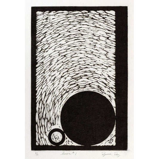 Woodblock Print, Loops #1