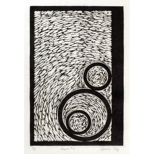 Woodblock Print, Loops #2