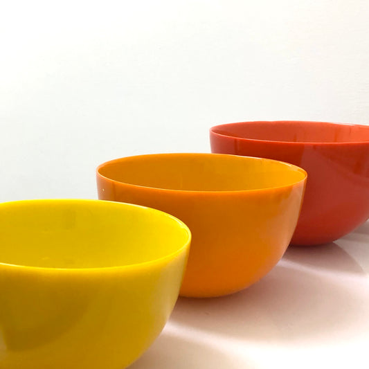 Trio of Colora Art Glass Bowls