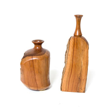 1970s Hand Carved Bud Vases